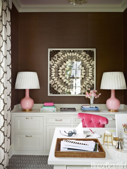 Featuring some of my favourite rooms that have Grasscloth Wallpaper.