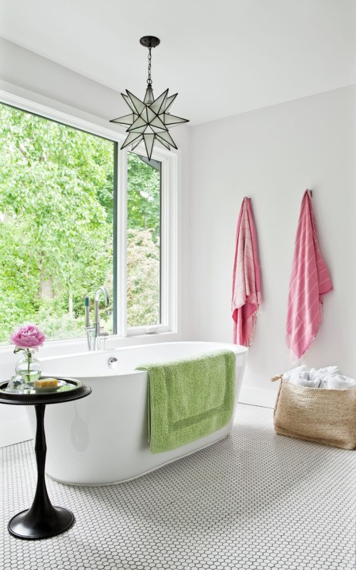 Friday's Favourites, Gallerie B blog. Adding colour to a bathroom.