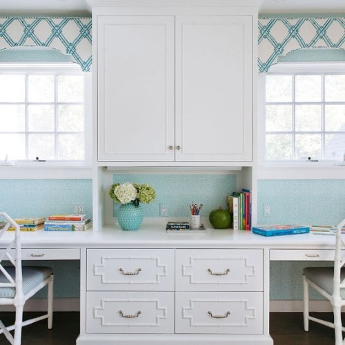 Turquoise Home Office. Friday's Favourites, Gallerie B blog
