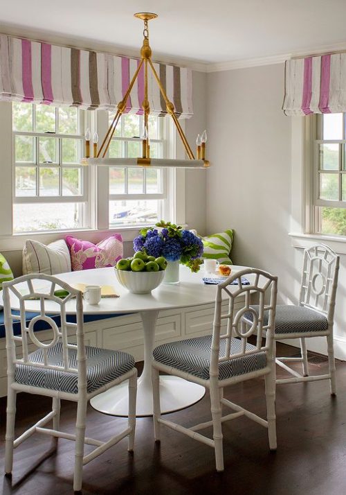 Colourful breakfast nook. Friday's Favourites.