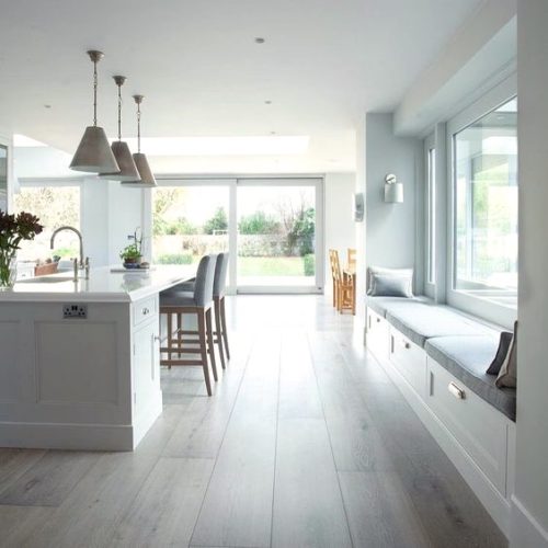 Bright and airy kitchen with a soft grey palette. Friday's Favourites.